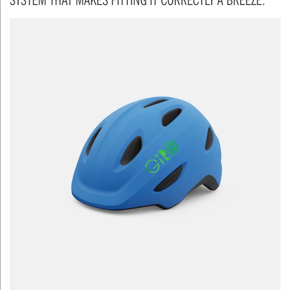 Blue NWT giro youth helmet